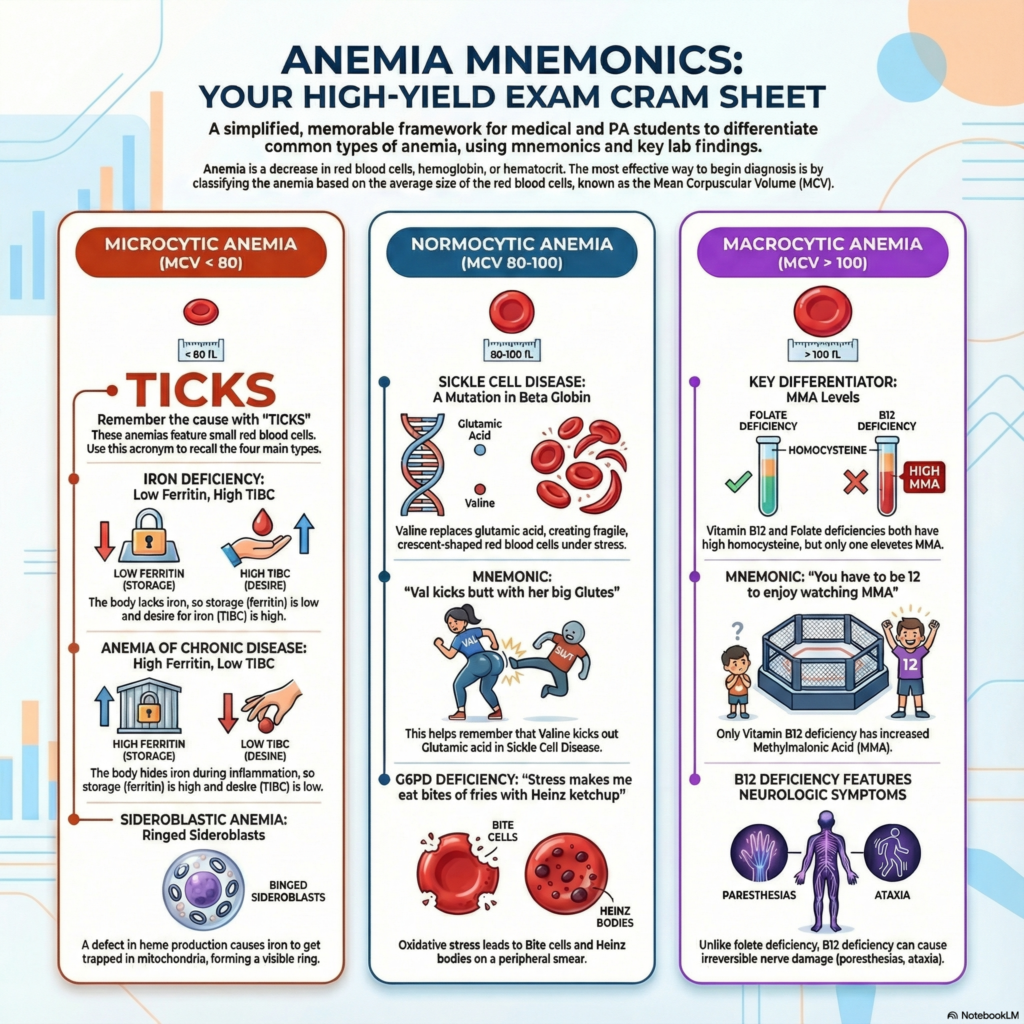 🩸 Anemia Review High-Yield Mnemonics and Exam Cram Session