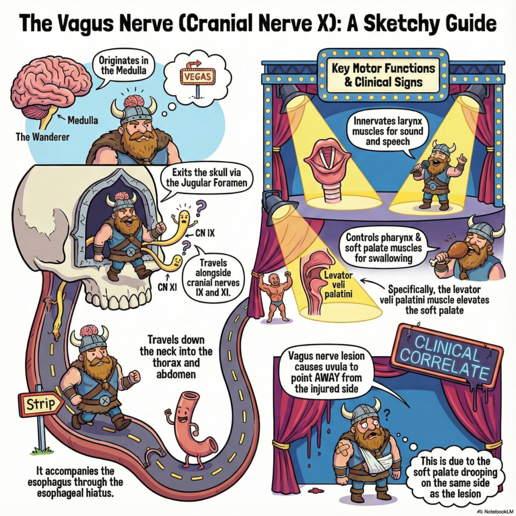 Clinical Presentation of Vagus Nerve (CN X) Palsy Diagnostic Significance of Uvula Deviation