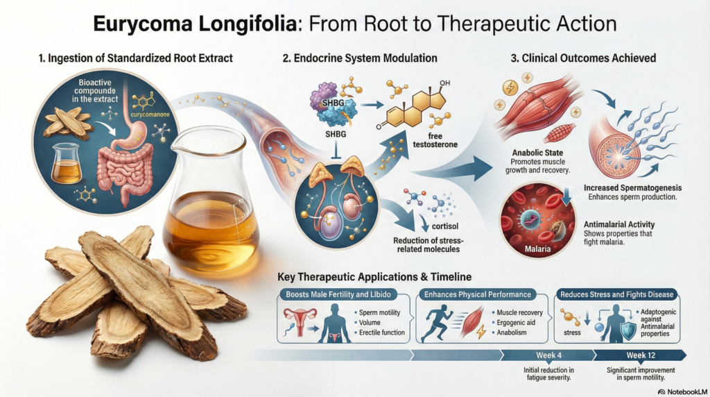 Eurycoma Longifolia Therapeutic Action Infographic