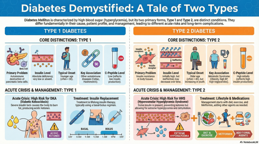 Type 1 vs. Type 2 Differences.