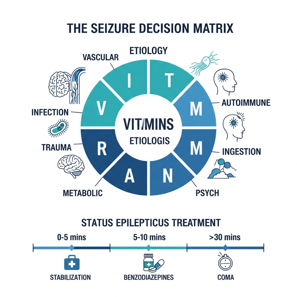 VITAMINS mnemonics, Anti Epileptic Drugs, Stevens Johnson Syndrome, Serum Lactate, Absence Seizures, Tonic Clonic, Benzodiazepines, Medical Guidelines, Dr Belh, USMLE Seizure Disorders, Epilepsy, Status Epilepticus, Seizure Management, Pharmacology, EEG, Neuro Critical Care
